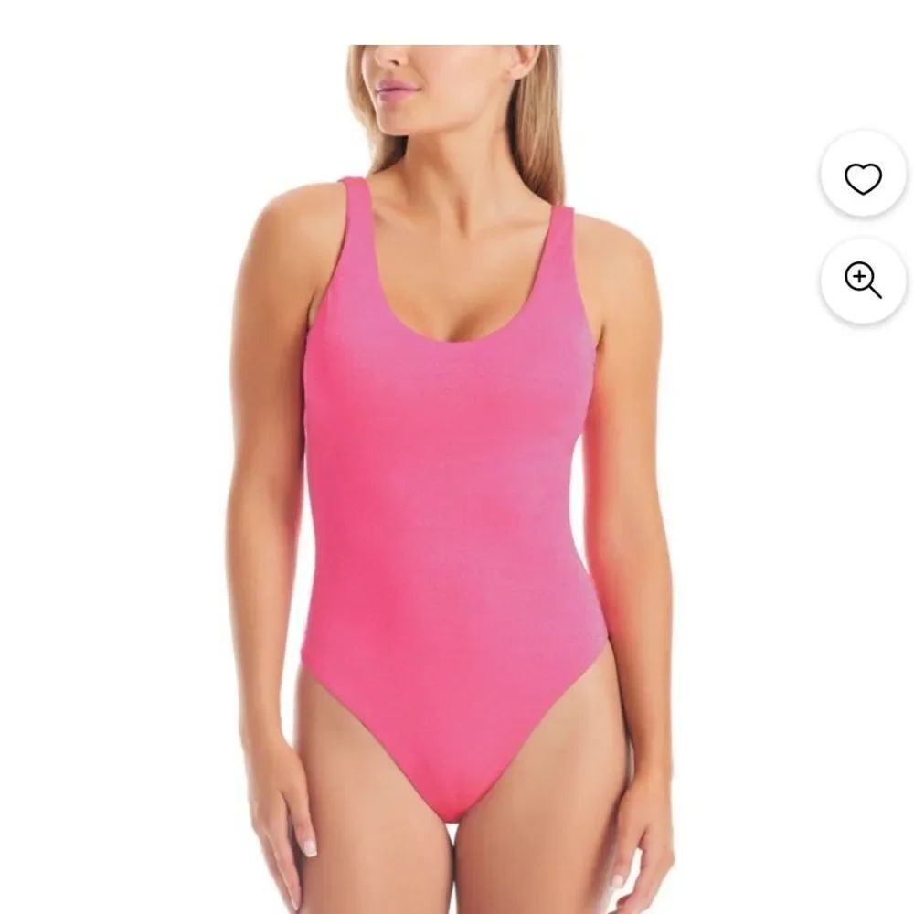 NWT Jessica Simpson XL Pop Pink swimsuit, shimmer, glitter